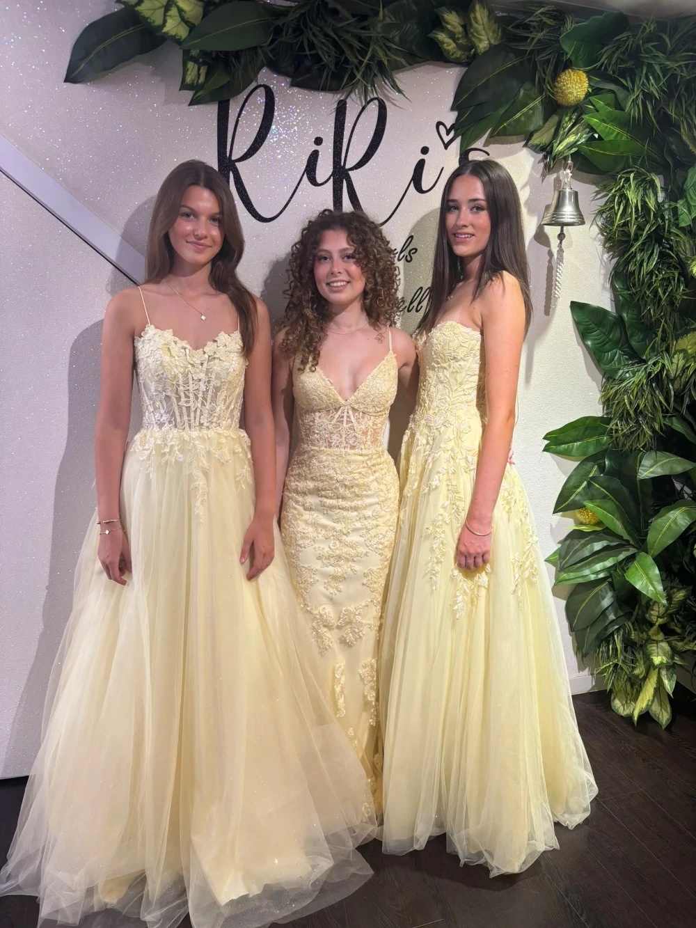 girls in yellow dresses